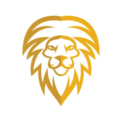 Elegant and dignified lion head logo design