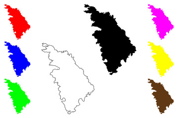 Sifnos island (Hellenic Republic, Greece, Cyclades archipelago) map vector illustration, scribble sketch Sifnos map