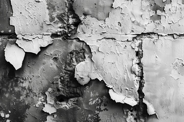 monochrome photo of peeling paint texture
