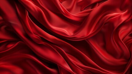 a red silk fabric with a very smooth surface