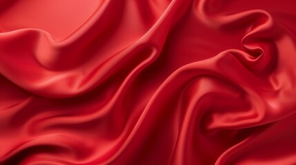 Obraz premium a red silk fabric with a very smooth surface