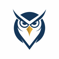 Owl logo design icon vector art illustration