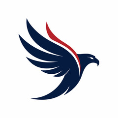 Eagle flying logo design icon vector art illustration