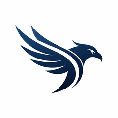 Eagle flying logo design icon vector art illustration