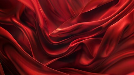 a red silk fabric with a very smooth surface