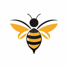 Honey Bee logo icon vector art illustration