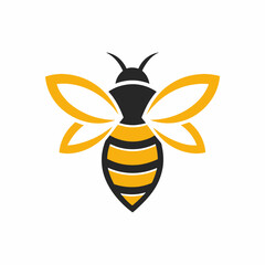 Honey Bee logo icon vector art illustration