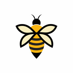 Honey Bee logo icon vector art illustration