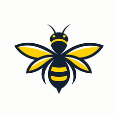 bee vector art logo design