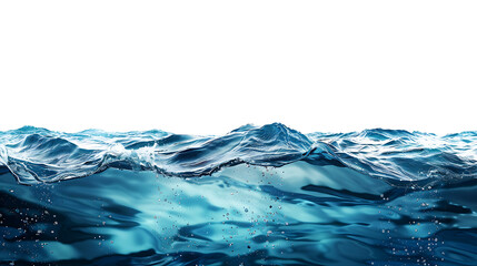 "Sea Water Surface on Transparent Background"