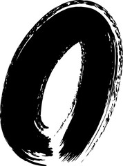 Hand Drawn Dry Brush Font O. Modern Lettering. Brushstroke O Letter Logo Design, Grunge Style Alphabet. Letter O. Handwritten by dry brush. Rough strokes font. Vector illustration. Grunge alphabet O