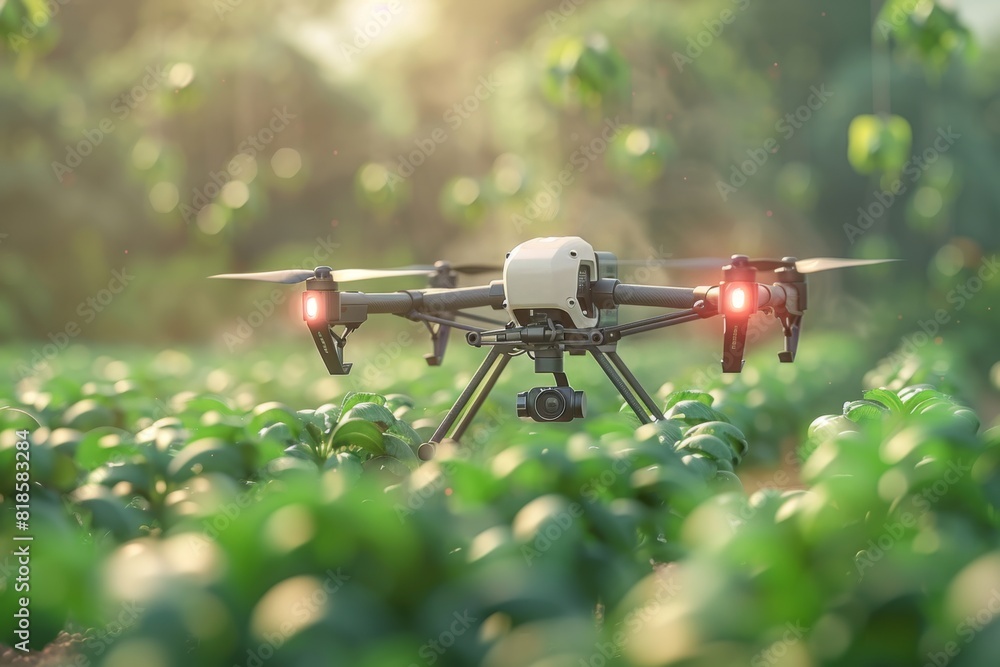 Aufkleber efficient smart farming with drone technology for precision crop analysis and automated agritech ope