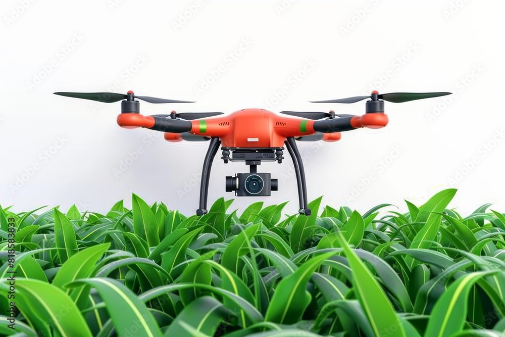 Poster smart farming technology with precision drones for efficient crop analysis and agritech operations u