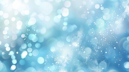 Obraz premium Blurred Blue Background with White Dots Abstract Photography