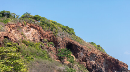 Red rock formation as background