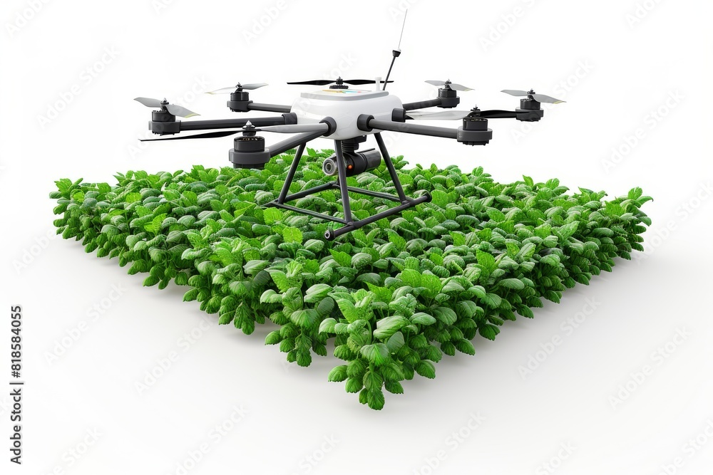 Poster smart agritech operations with efficient drones for precision crop analysis and automated farming us
