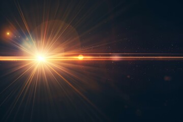 Abstract blurred colorful lens flare bokeh on black