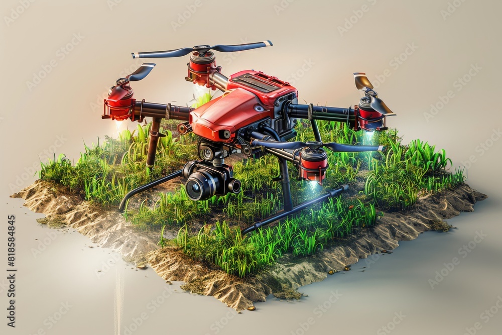 Aufkleber efficient smart farming with drones for precision crop analysis and automated agritech operations us