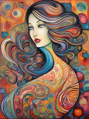 Girl Portrait Surreal Illustration Art