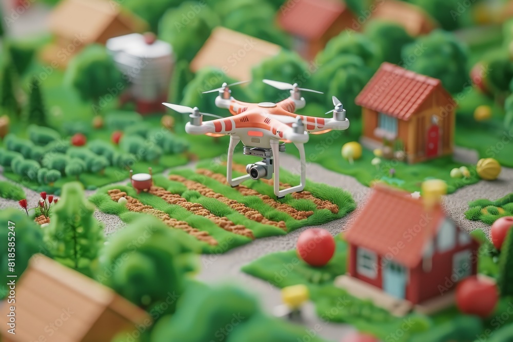 Aufkleber smart agritech farming with efficient drones for precision crop analysis and automated operations us