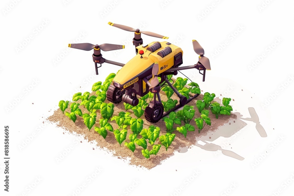 Poster smart farming technology with efficient drones for precision crop analysis and agritech operations u