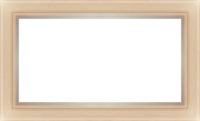 Brown wooden rectangle picture frame