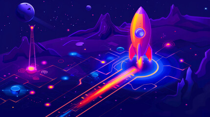 Roadmap Illustration for Tech Company
