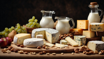 Artisan Cheese and Milk Display