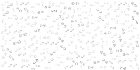 Paw pet seamless pattern, dog or cat footprint texture, animal background, stamp repeat, foot track wallpaper.  Good for textile fabric design, wrapping paper, website wallpapers, textile, apparel