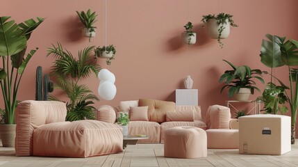 A sale event featuring discounts on home decorations and furniture, showcasing stylish interior design concepts.

