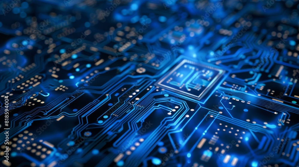 Poster an intricate and detailed circuit board texture serves as the backdrop, highlighting the complexity 