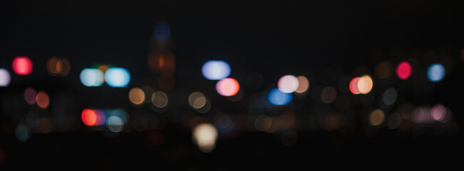 Blurred Photo cityscape with bokhe abstract background,Background concept