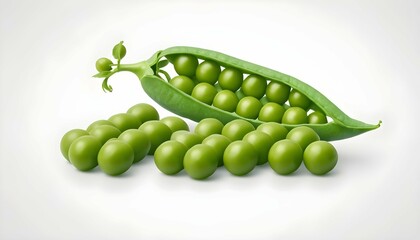 A pea icon with green pods and peas upscaled_7