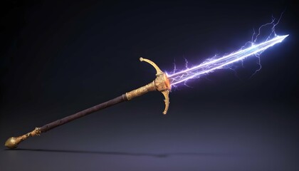 A magical rapier enchanted with lightning crackli upscaled_4