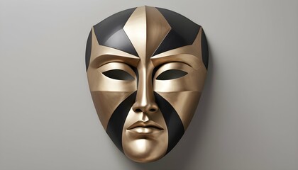 A dramatic mask with bold geometric shapes and met upscaled_3