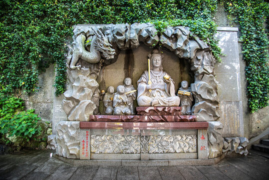 Enoshima Shrine is the most popular destination for tourists in Fujisawa, Kanagawa, Japan