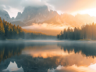 Fototapeta premium lake in the mountains