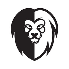 Elegant and dignified lion head logo design