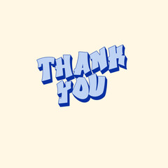 lettering Thank You isolated quotes motivational