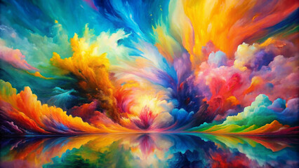abstract painting in vibrant colors
