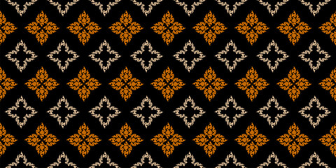 Oriental classic pattern. Seamless abstract brown and black background
