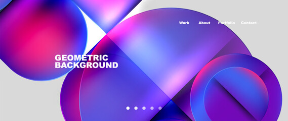 Round squares, circles with fluid gradients. Vector Illustration For Wallpaper, Banner, Background, Card, Book Illustration, landing page