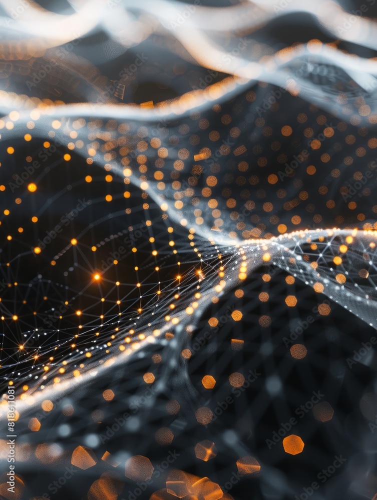 Poster modern digital abstract 3d background. can be used in the description of network abilities, technolo