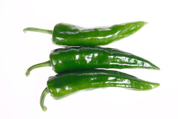 Chilies are isolated in white background