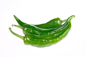 Chilies are isolated in white background