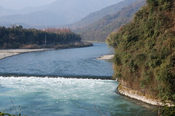 Dujiangyan Water Conservancy Project was built in 256 BC, can direct water for irrigation without...