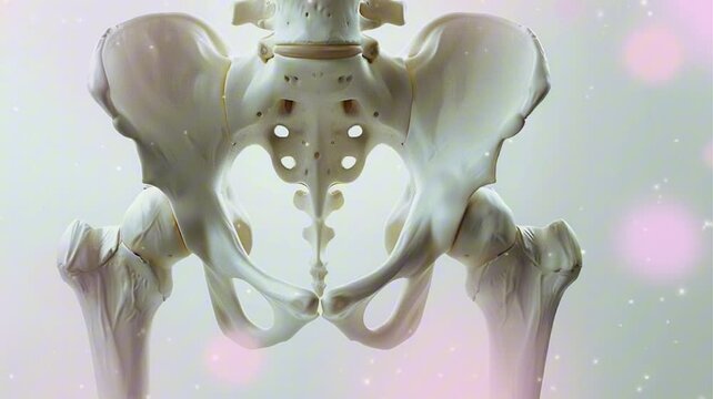 3d illustration of human pelvis bone anatomy