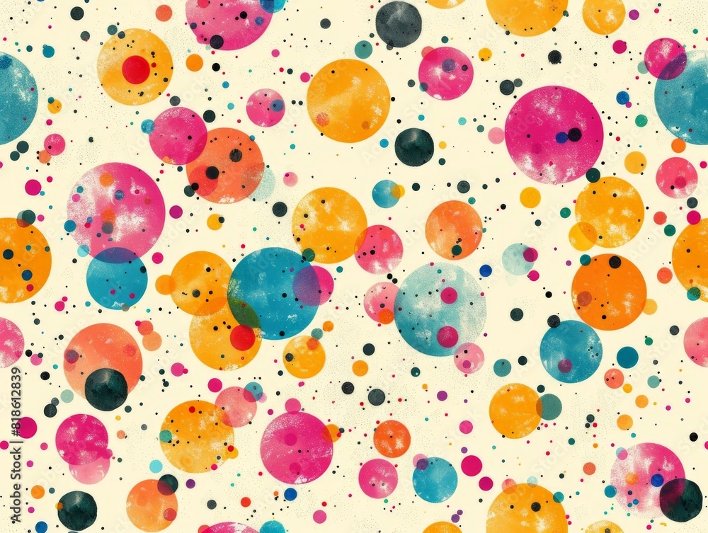 Poster a colorful pattern of many different colored circles