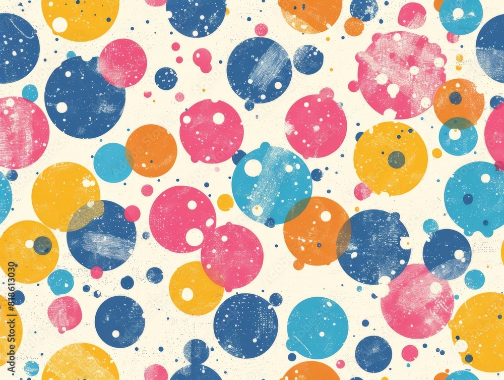 Poster pattern of many colorful circles. abstract background concept