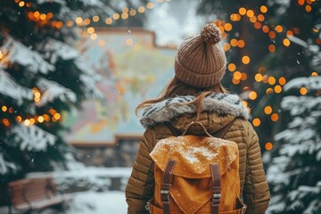 A blogger writing about holiday travel tips